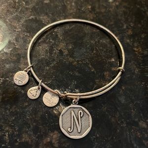 Alex and Ani “N” Silver Bracelet